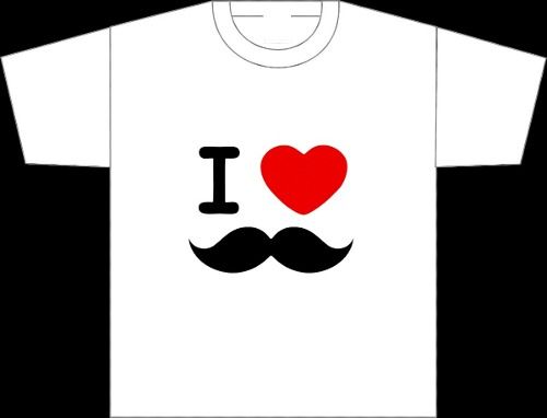 Camiseta Eu Amo Bigode, Campanha Moustache, Bigode