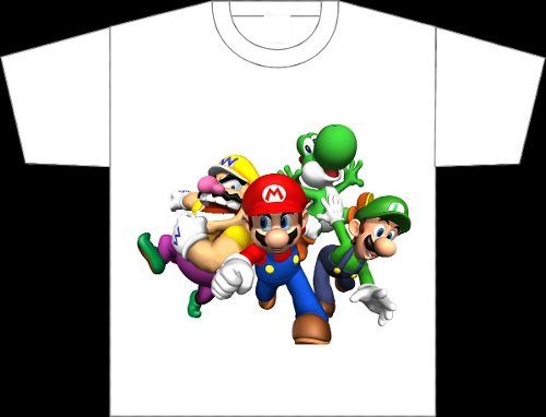 Camseta Com Arte Super Mario, Camiseta Personalizada Mário