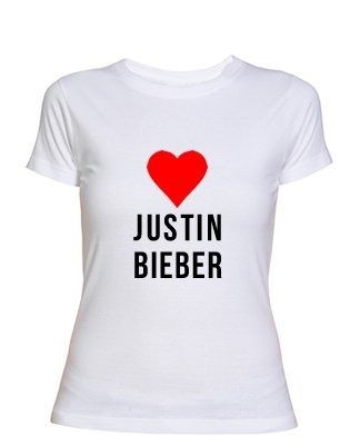 Camisetas Do Justin Bieber, Camisetas Eu Amo Jb